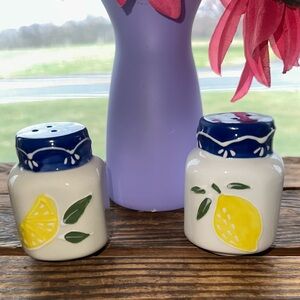 Lemon Design Salt and Pepper Shakers ~ New